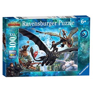 Ravensburger (10955) - "Dragons, Die verborgene Welt" - 100 Teile Puzzle