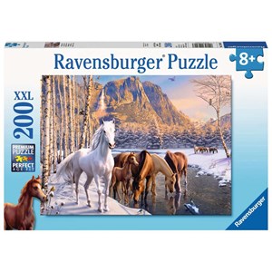 Ravensburger (12690) - "Winter Horses" - 200 Teile Puzzle