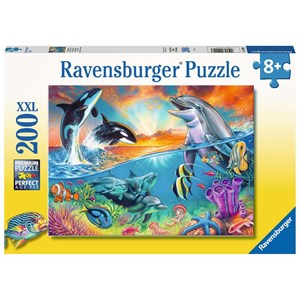 Ravensburger (12900) - "Ozeanbewohner" - 200 Teile Puzzle