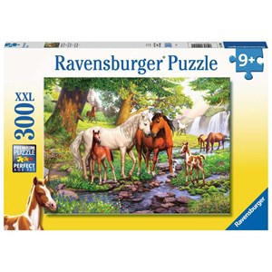 Ravensburger (12904) - "Wildpferde am Fluss" - 300 Teile Puzzle