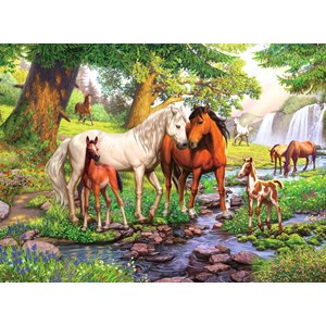 Ravensburger (12904) - "Wildpferde am Fluss" - 300 Teile Puzzle