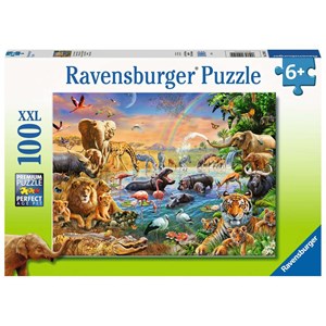 Ravensburger (12910) - "Savannah Jungle Waterhole" - 100 Teile Puzzle