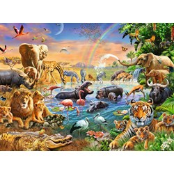 Ravensburger (12910) - "Savannah Jungle Waterhole" - 100 Teile Puzzle