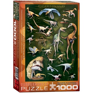 Eurographics (6000-0072) - "Gefederte Dinosaurier" - 1000 Teile Puzzle