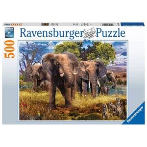 Ravensburger (15040) - "Elefantenfamilie" - 500 Teile Puzzle