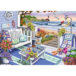 Ravensburger (16437) - "Cozy Series, Seaside Sunshine" - 300 Teile Puzzle