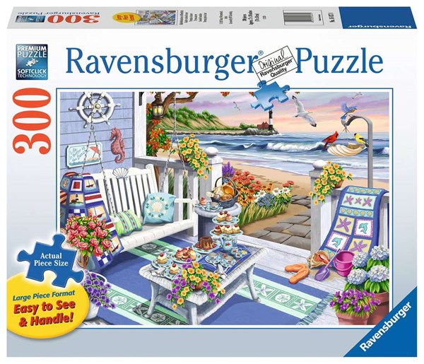 Ravensburger (16437) - "Cozy Series, Seaside Sunshine" - 300 Teile Puzzle