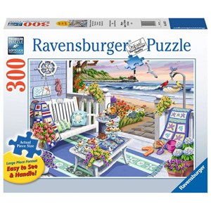 Ravensburger (16437) - "Cozy Series, Seaside Sunshine" - 300 Teile Puzzle
