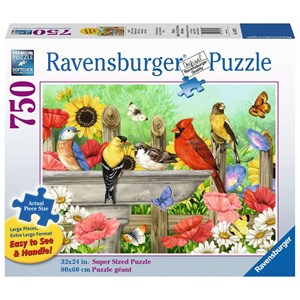 Ravensburger (19937) - "Bathing Birds" - 750 Teile Puzzle