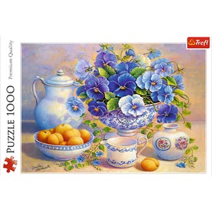 Trefl (10466) - "Blauer Strauß" - 1000 Teile Puzzle