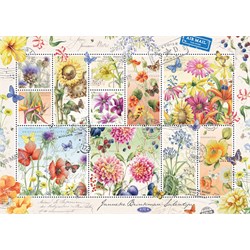 Jumbo (18812) - Janneke Brinkman: "Flower Stamps Summer" - 1000 Teile Puzzle