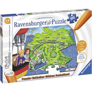 Ravensburger (00831) - "Puzzlen, Entdecken, Erleben, Deutschland" - 100 Teile Puzzle