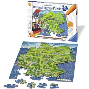 Ravensburger (00831) - "Puzzlen, Entdecken, Erleben, Deutschland" - 100 Teile Puzzle