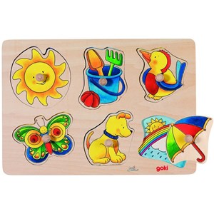 Goki (57930) - "Sonne und Mond" - 6 Teile Puzzle