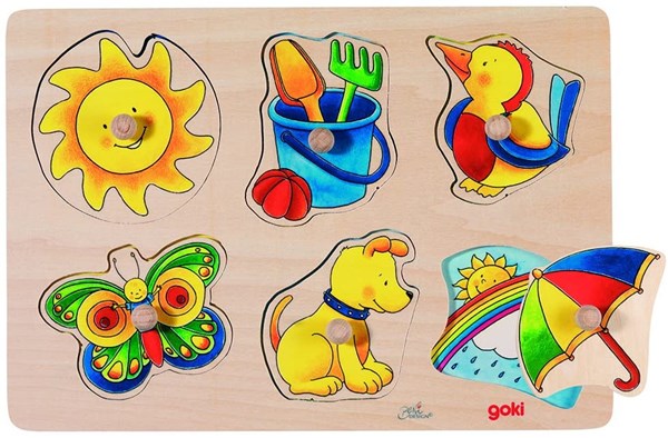 Goki (57930) - "Sonne und Mond" - 6 Teile Puzzle