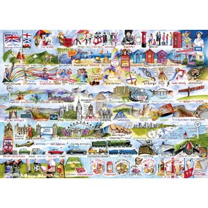 Gibsons (G7100) - Val Goldfinch: "Cream Teas & Queuing" - 1000 Teile Puzzle