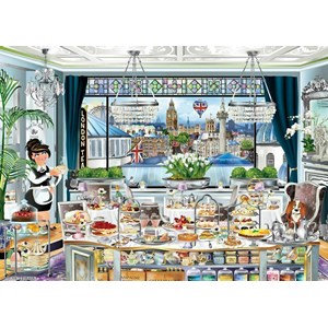 Ravensburger (13985) - "London Tea Party" - 1000 Teile Puzzle