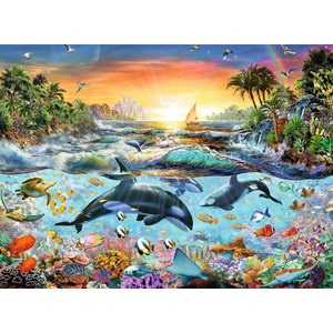 Ravensburger (12804) - Adrian Chesterman: "Orca Paradise" - 200 Teile Puzzle