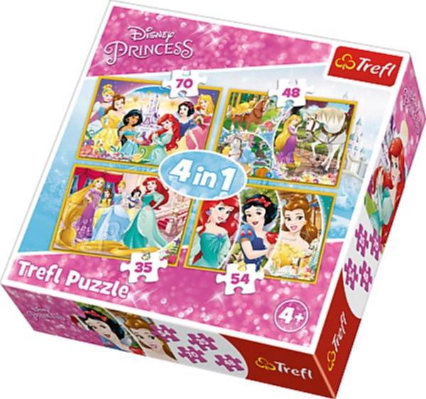 Trefl (34309) - "Happy Day of Princesses" - 35 48 54 70 Teile Puzzle