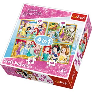 Trefl (34309) - "Happy Day of Princesses" - 35 48 54 70 Teile Puzzle