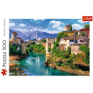 Trefl (37333) - "Alte Brücke in Mostar" - 500 Teile Puzzle