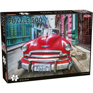 Tactic (55255) - "Vintage car in Havana" - 500 Teile Puzzle