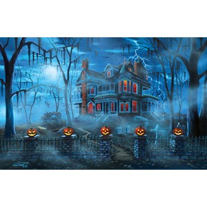 SunsOut (51314) - Geno Peoples: "Halloween Gruselhaus" - 1000 Teile Puzzle