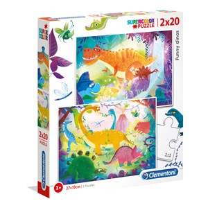 Clementoni (24755) - "Funny Dinos" - 20 Teile Puzzle