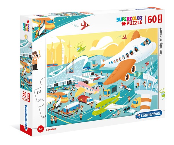 Clementoni (26447) - "The Big Airport" - 60 Teile Puzzle