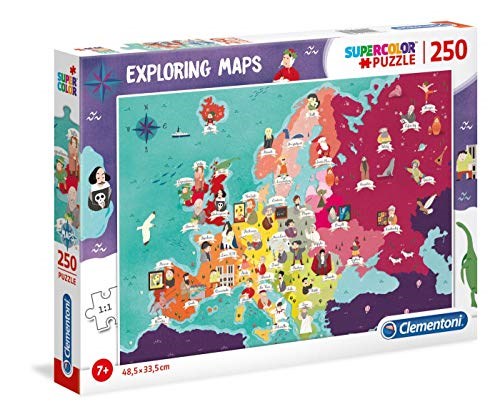 Clementoni (29061) - "Exploring Maps" - 250 Teile Puzzle