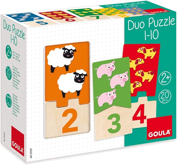 Jumbo (D53329) - "Numbers 1-10" - 20 Teile Puzzle