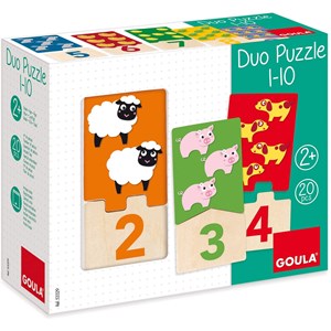 Jumbo (D53329) - "Numbers 1-10" - 20 Teile Puzzle