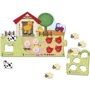 Goula (53438) - "Animal Shapes" - 5 Teile Puzzle