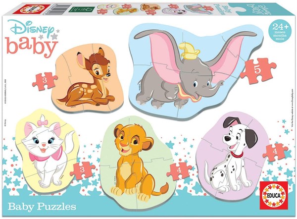 Educa (18591) - "Baby Disney Animals 2" - 3 4 5 Teile Puzzle