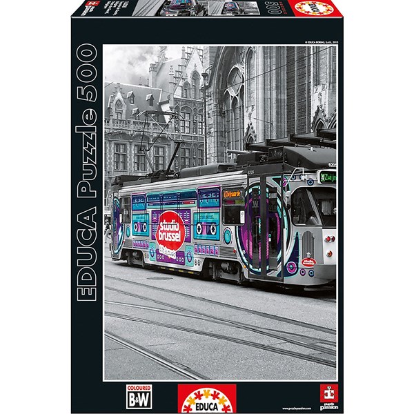 Educa (16358) - "Straßenbahn in Gent, Belgien" - 500 Teile Puzzle