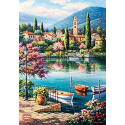 Anatolian (3597) - Sung Kim: "Village Lake Afternoon" - 500 Teile Puzzle