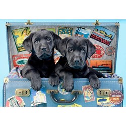 Anatolian (3601) - "Labradorwelpen wollen verreisen" - 500 Teile Puzzle