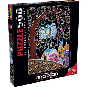 Anatolian (3605) - Karla Gerard: "Three Owls" - 500 Teile Puzzle