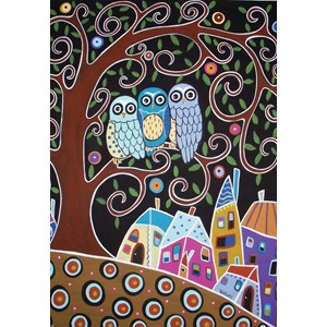 Anatolian (3605) - Karla Gerard: "Three Owls" - 500 Teile Puzzle