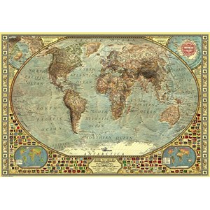 Anatolian (3935) - "Nostalgische Weltkarte" - 2000 Teile Puzzle