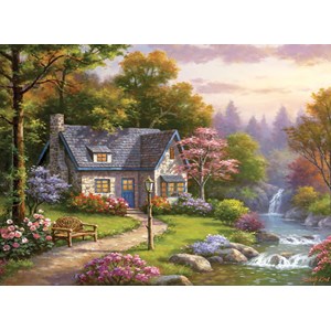 Anatolian (3940) - Sung Kim: "Stonybrook Falls Cottage" - 2000 Teile Puzzle