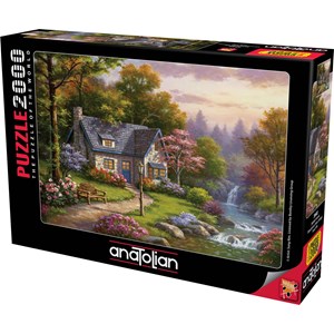Anatolian (3940) - Sung Kim: "Stonybrook Falls Cottage" - 2000 Teile Puzzle