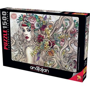 Anatolian (4549) - Gracjana Zielinska: "Blumige Haarpracht" - 1500 Teile Puzzle