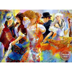 Anatolian (4912) - Lena Sotskova: "Regenbogenmusiker" - 3000 Teile Puzzle