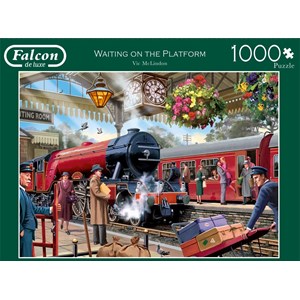 Falcon (11250) - Victor McLindon: "Warten am Bahnsteig" - 1000 Teile Puzzle