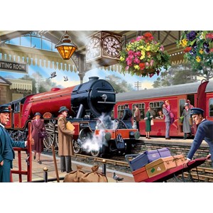 Falcon (11250) - Victor McLindon: "Warten am Bahnsteig" - 1000 Teile Puzzle