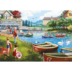 Falcon (11252) - Alla Badsar: "Freizeit am See" - 1000 Teile Puzzle