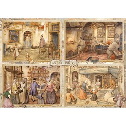 Jumbo (18818) - Anton Pieck: "Bäcker aus dem 19. Jahrhundert" - 1000 Teile Puzzle