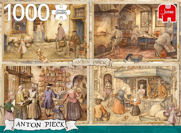 Jumbo (18818) - Anton Pieck: "Bäcker aus dem 19. Jahrhundert" - 1000 Teile Puzzle