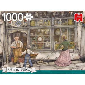 Jumbo (18826) - Anton Pieck: "Der Uhrenladen" - 1000 Teile Puzzle